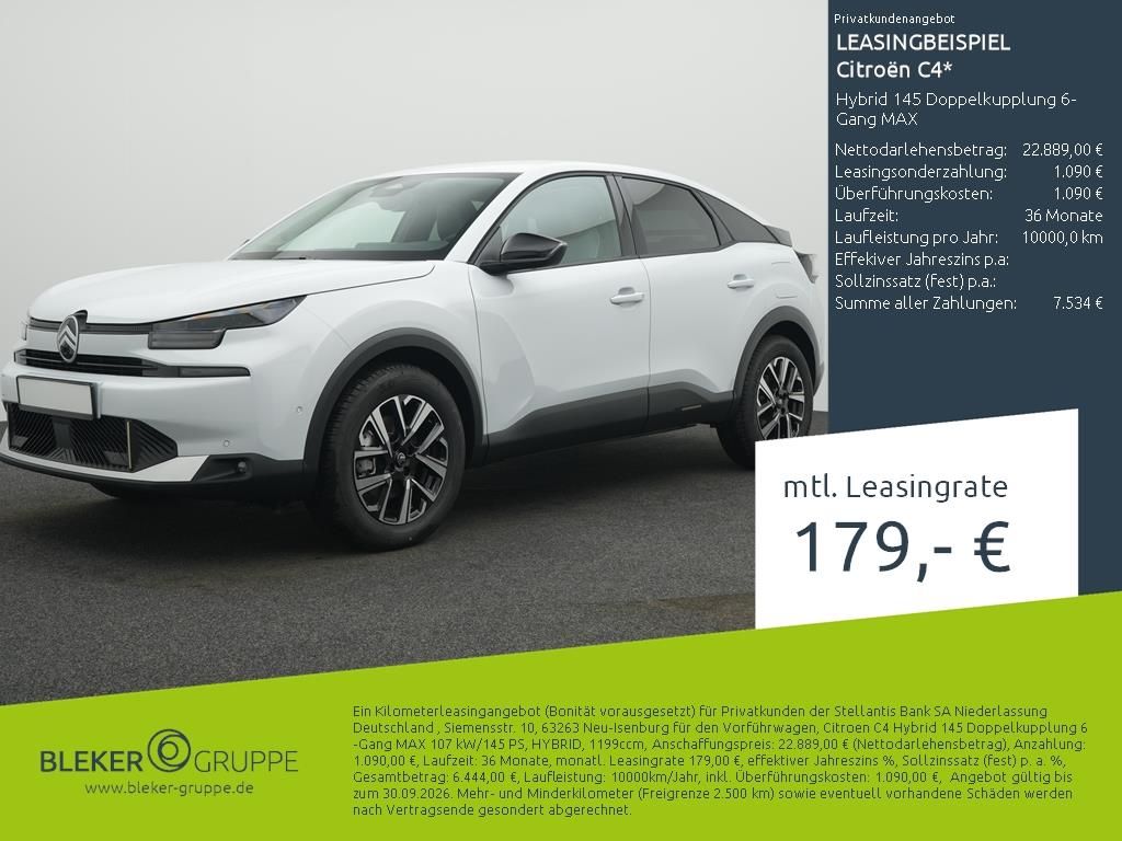 Bild des Angebotes Citroën C4 Hybrid 145 Doppelkupplung 6-Gang MAX