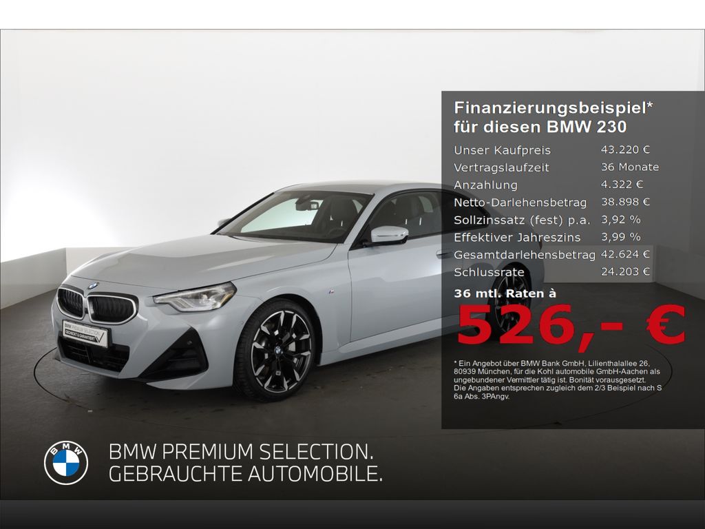 Bild des Angebotes BMW 230 i Coupe M Sport Anhängerkupplung Lenkradheiz