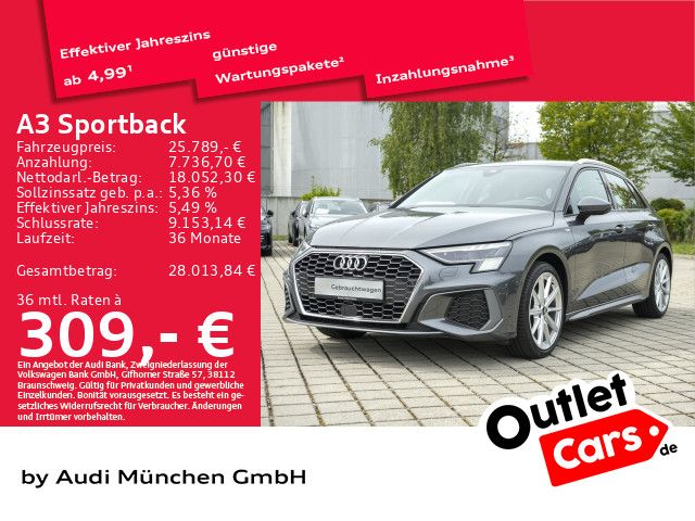 Audi A3 Sportback g-tron S tronic S line AHK/Navi/Mat