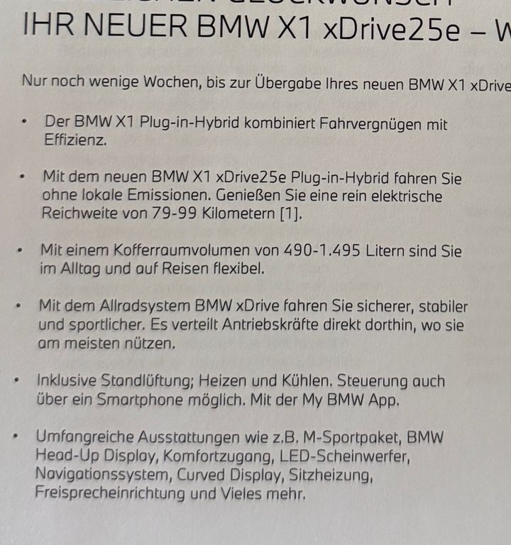 Bild des Angebotes BMW X1 xDrive25e Steptronic -