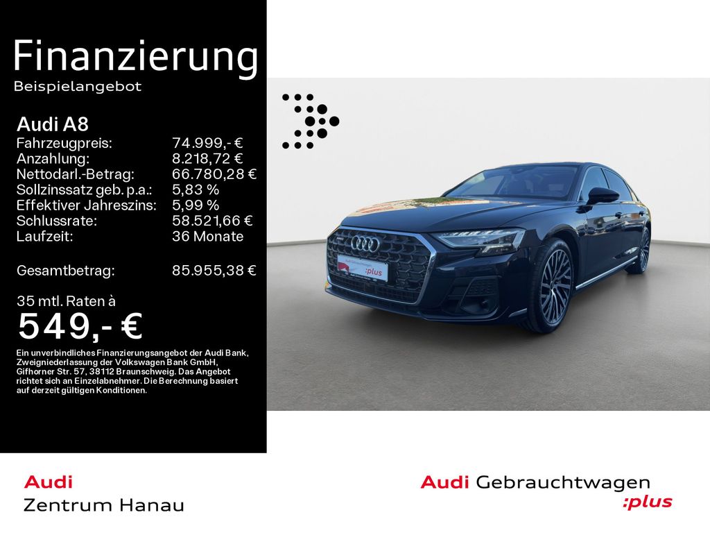 Bild des Angebotes Audi A8 L 60 TFSIe quattro S-LINE*NAVI-PLUS*MATRIX*HU