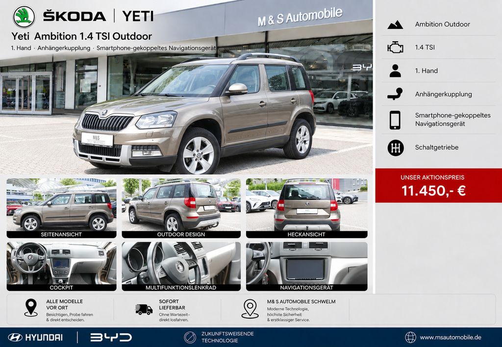 Bild des Angebotes Skoda Yeti Ambition TSI Outdoor  *1.Hand-AHK*