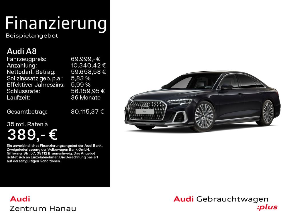Audi A8 60 TFSIe quattro*NAVI-PLUS*MATRIX*HUD*PANO*LE