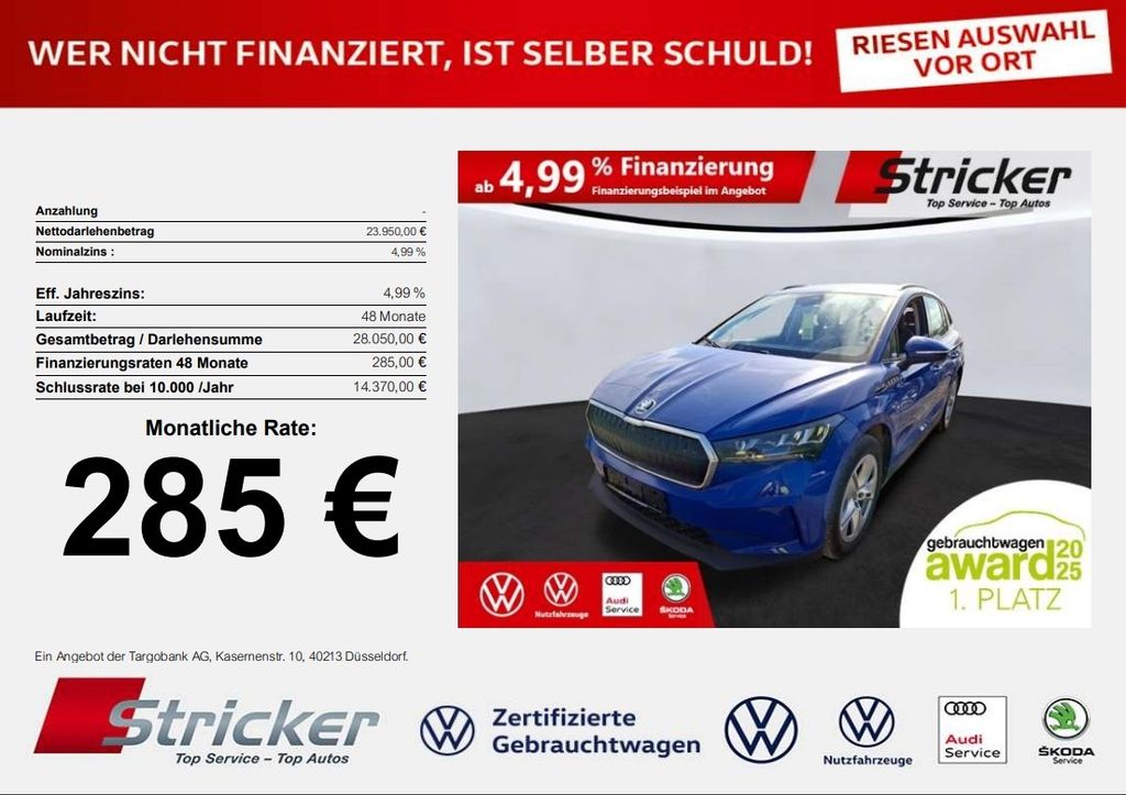 Skoda Enyaq iV50 285,-ohne Anzahlung Navi Kamera