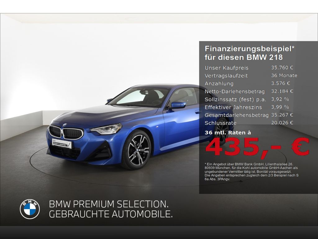 Bild des Angebotes BMW 218 i Coupe M Sport Premiumpaket Parkassistant H