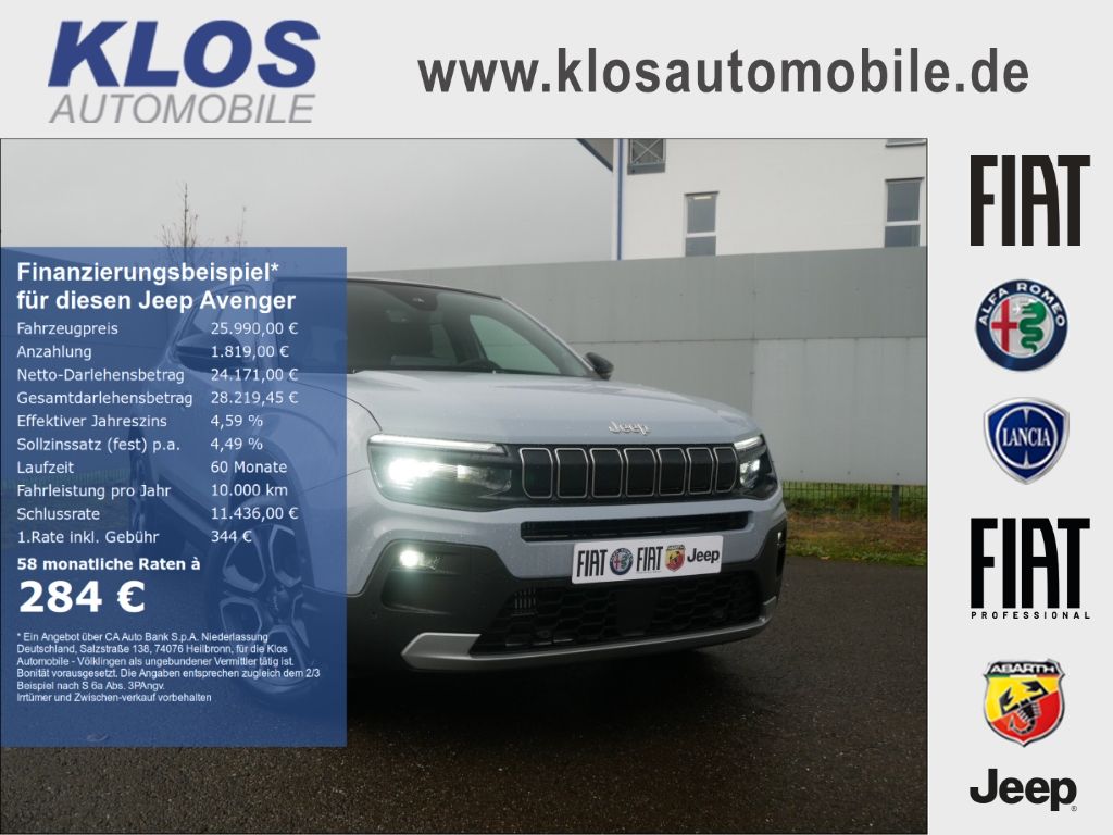 Bild des Angebotes Jeep Avenger SUMMIT 1.2 T3 100 PS SCHIEBEDACH NAVI IN
