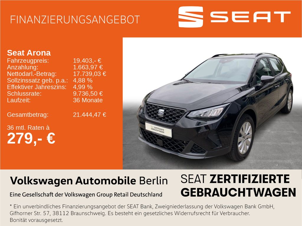 Bild des Angebotes Seat Arona 1.0 TSI DSG Style Navi LED SHZ GRA PDC