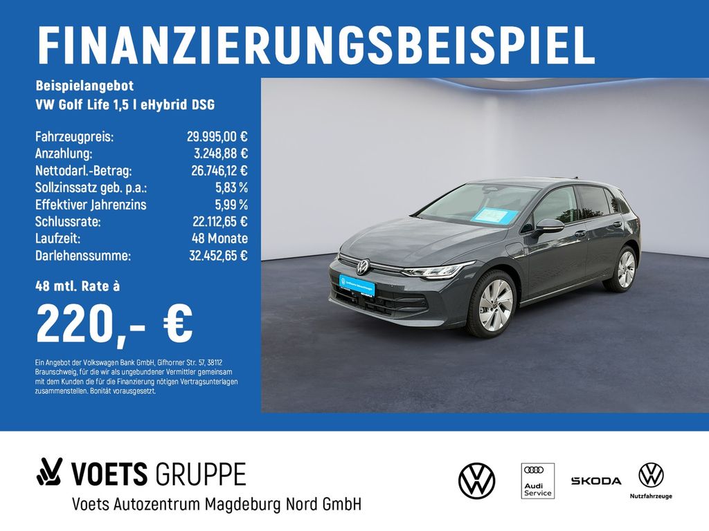 Bild des Angebotes Volkswagen Golf Life 1,5 l eHybrid DSG LED+NAVI+DAB+ACC