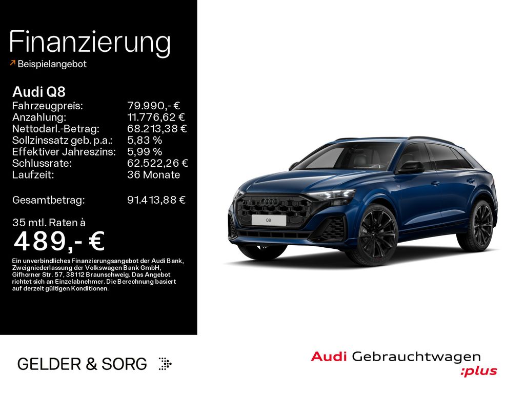 Bild des Angebotes Audi Q8 SUV TFSIe quattro S line 290 kW air*B&O*HuD*