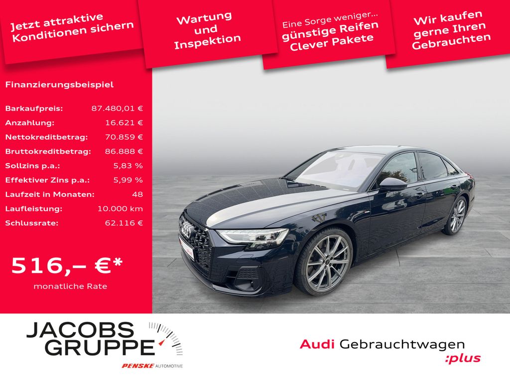 Bild des Angebotes Audi A8 60TFSI S line Black/Exclusive/187UPE/Volllede