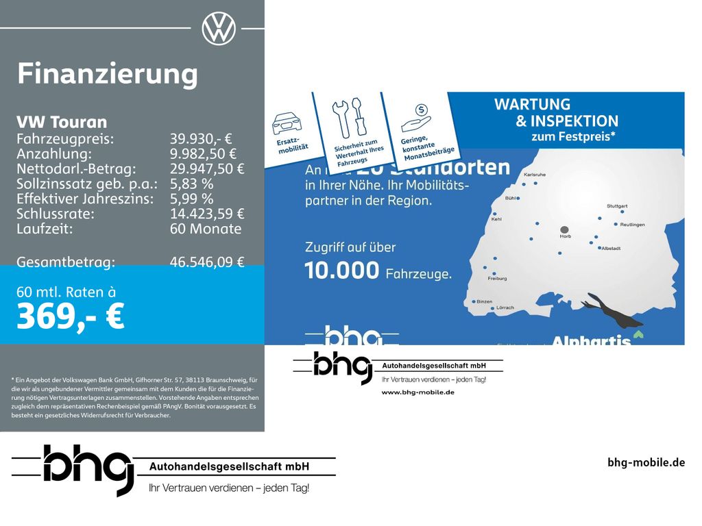 Bild des Angebotes Volkswagen Touran 2.0 TDI DSG HIGHLINE
