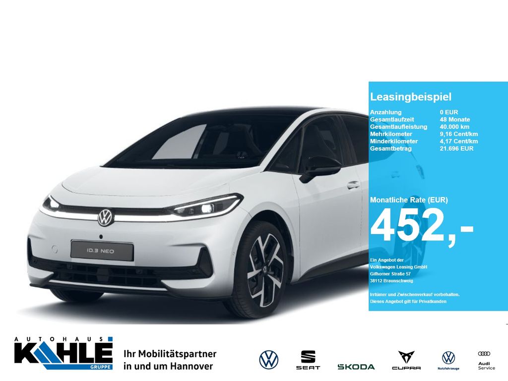 Bild des Angebotes Volkswagen ID.3 Neo 58 kWh Style IQ.Drive Wärmepumpe Pano