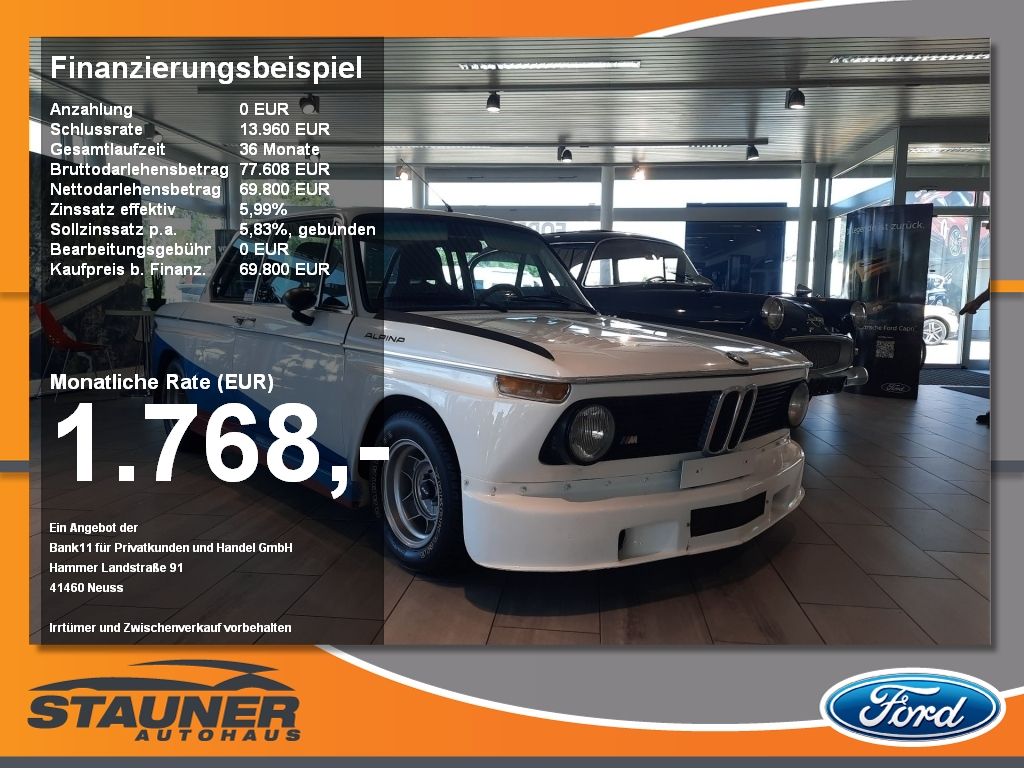 BMW 2002 Turbo Alpina Matching Number