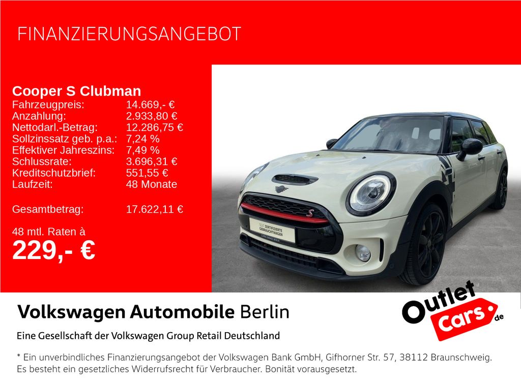 Bild des Angebotes MINI Clubman Cooper S Autom. Pano LED SHZ GRA PDC