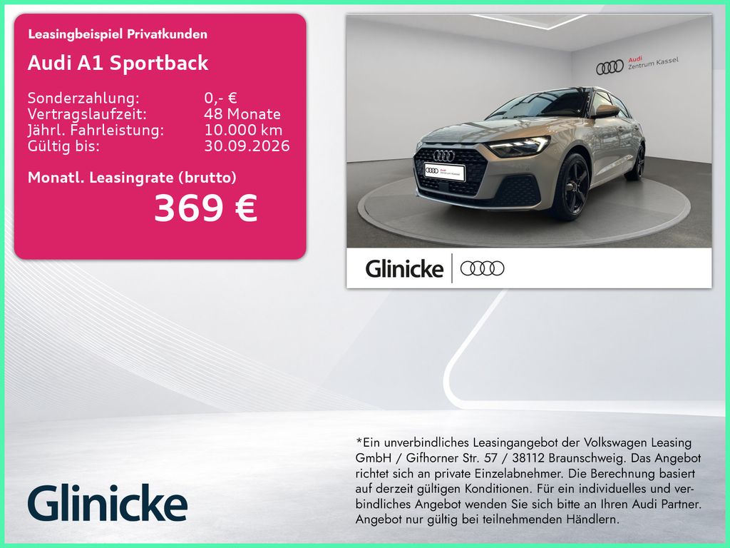 Bild des Angebotes Audi A1 Sportback 25 TFSI S line LED CarPlay PDC 17"