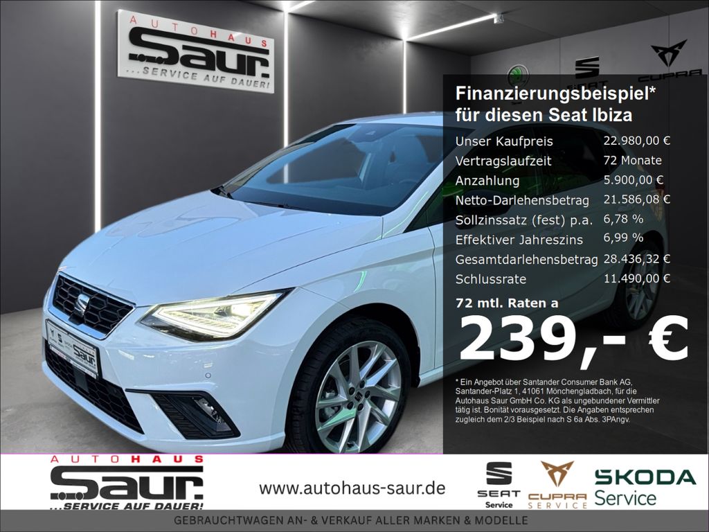 Bild des Angebotes Seat Ibiza FR 1.0 TSI BEATS RÜCKFAHRKAMERA VOLL-LED F