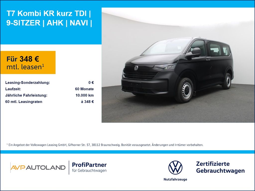 Bild des Angebotes Volkswagen T7 Kombi KR kurz TDI | 9-SITZER | AHK | NAVI |
