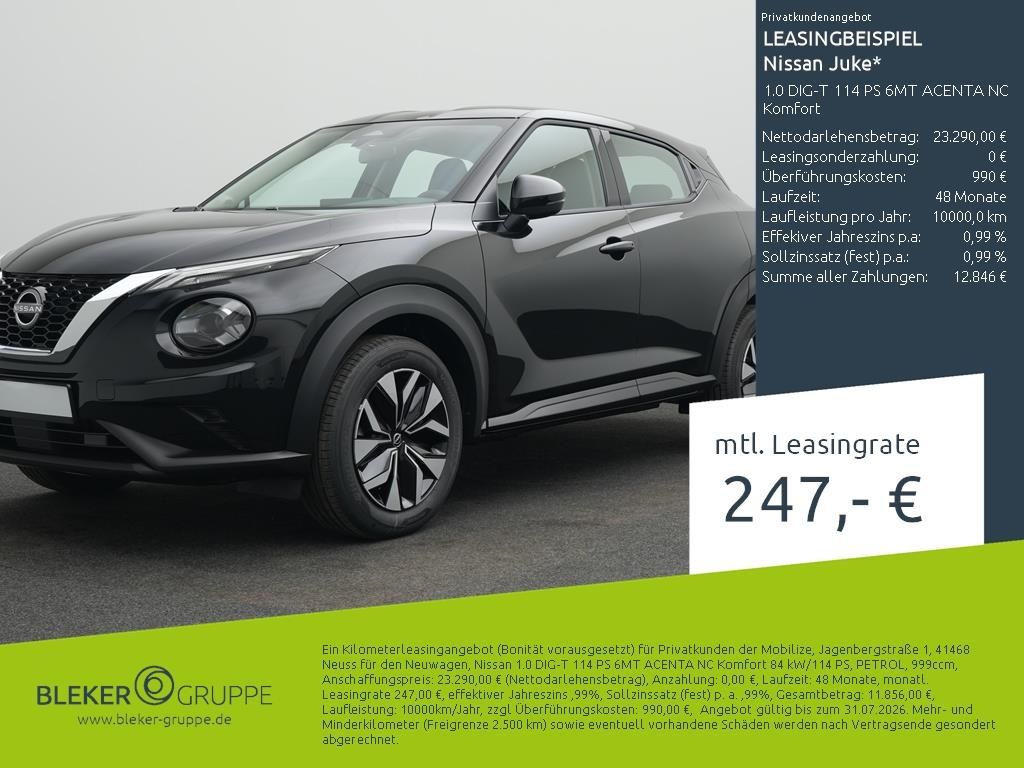 Bild des Angebotes Nissan Juke 1.0 DIG-T 114 PS 6MT ACENTA NC Komfort