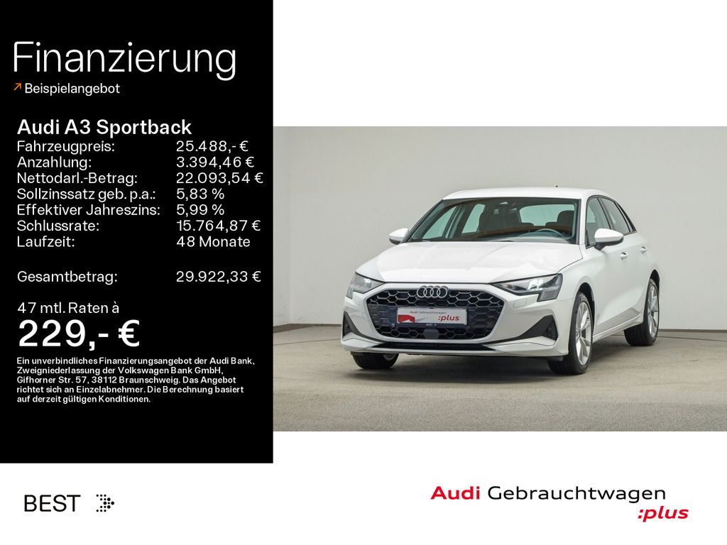 Bild des Angebotes Audi A3 Sportback advanced 30 TFSI Navi, Klima Plus