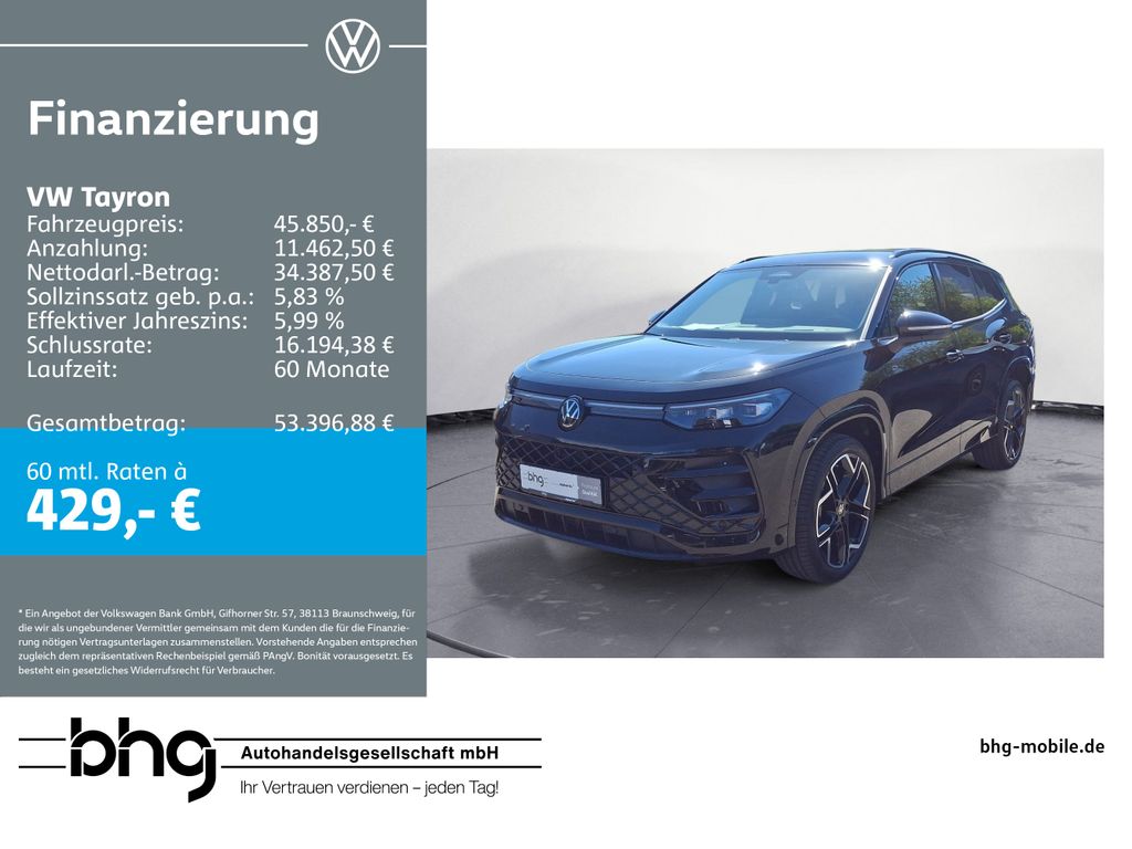 Bild des Angebotes Volkswagen Tayron R-Line 2,0 l TDI SCR 4MOTION 7-Gang-Doppe