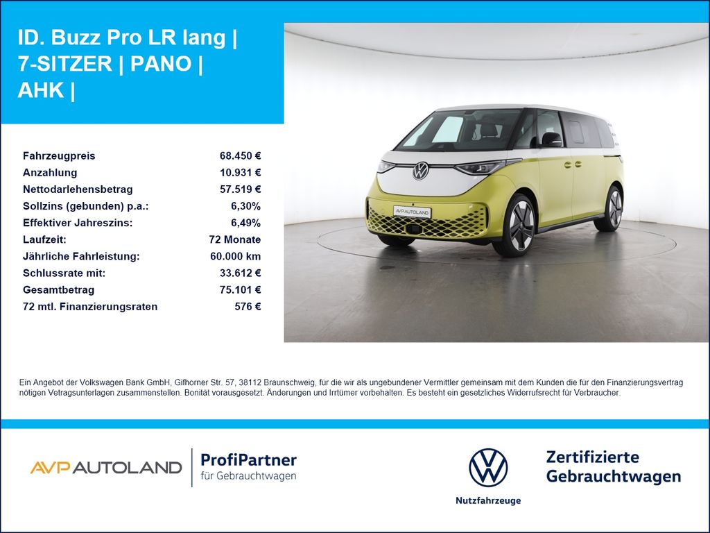 Bild des Angebotes Volkswagen ID. Buzz Pro LR lang | 7-SITZER | PANO | AHK |
