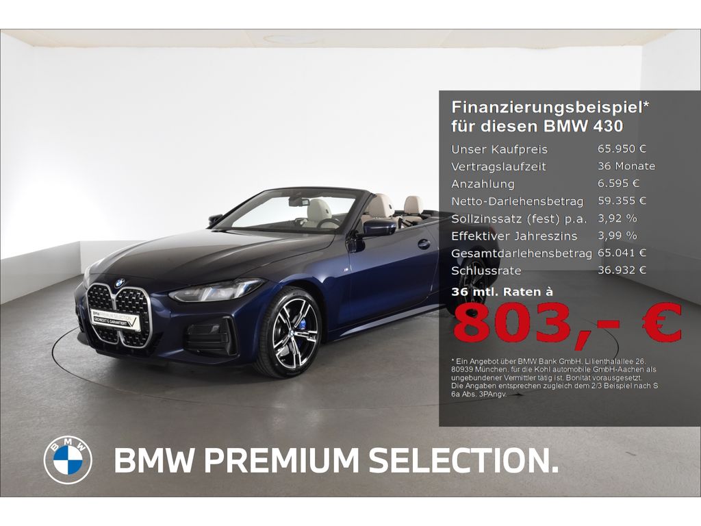 Bild des Angebotes BMW 430 i xDrive M Sport Anhängerkupplung Harman Kar