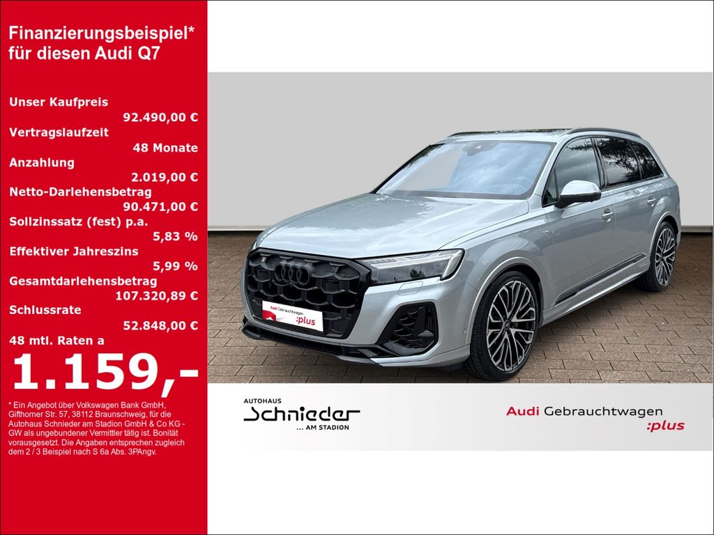 Bild des Angebotes Audi Q7 55 TFSI e quattro S-line+AHK+HUD+PANO+B&O+KAM