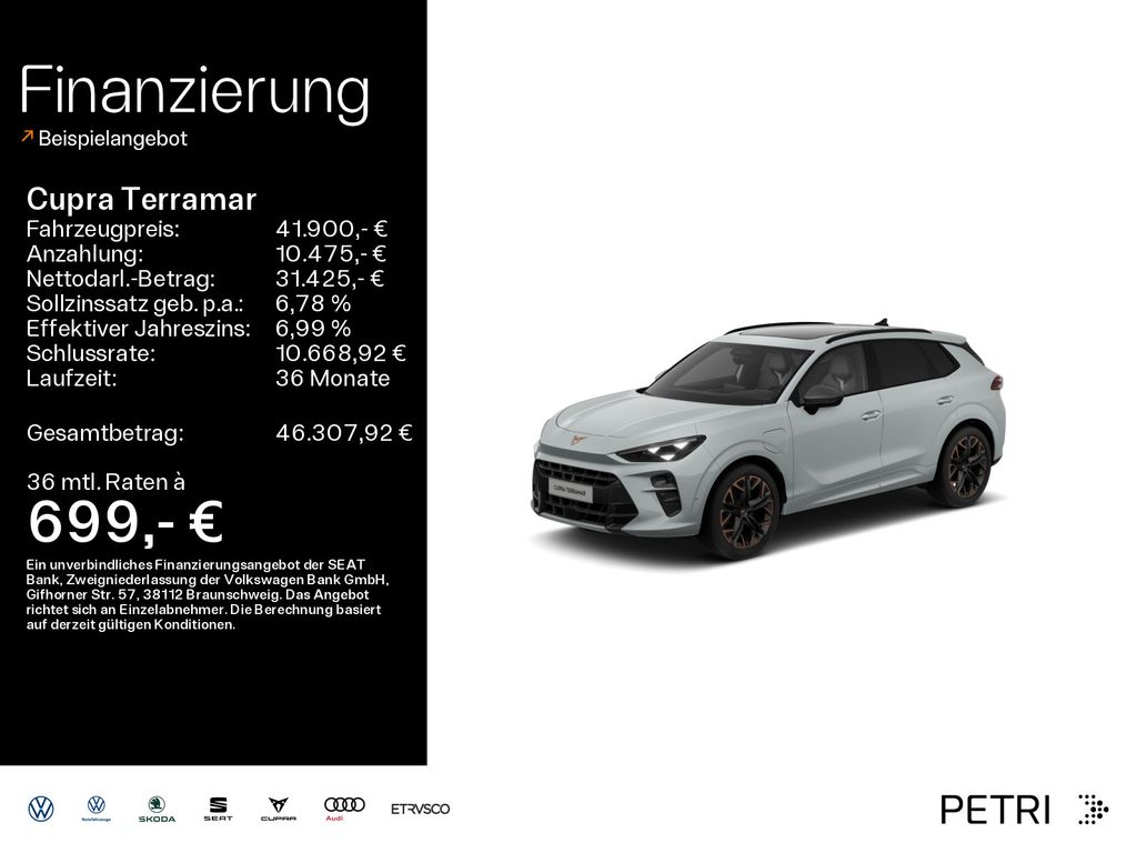 Bild des Angebotes Cupra Terramar 1.5 e-HYBRID 150 kW *AHKvorb.*EDGE*DCC*