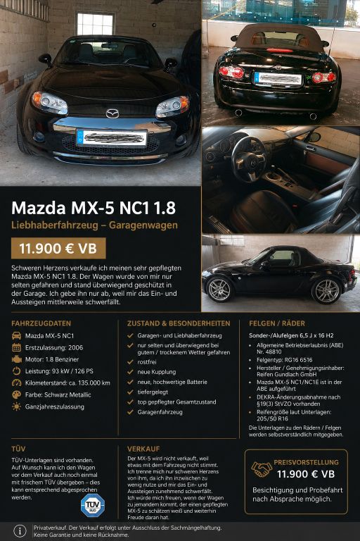 Bild des Angebotes Mazda MX-5 Roadster Coupe Energy 1.8 MZR Energy