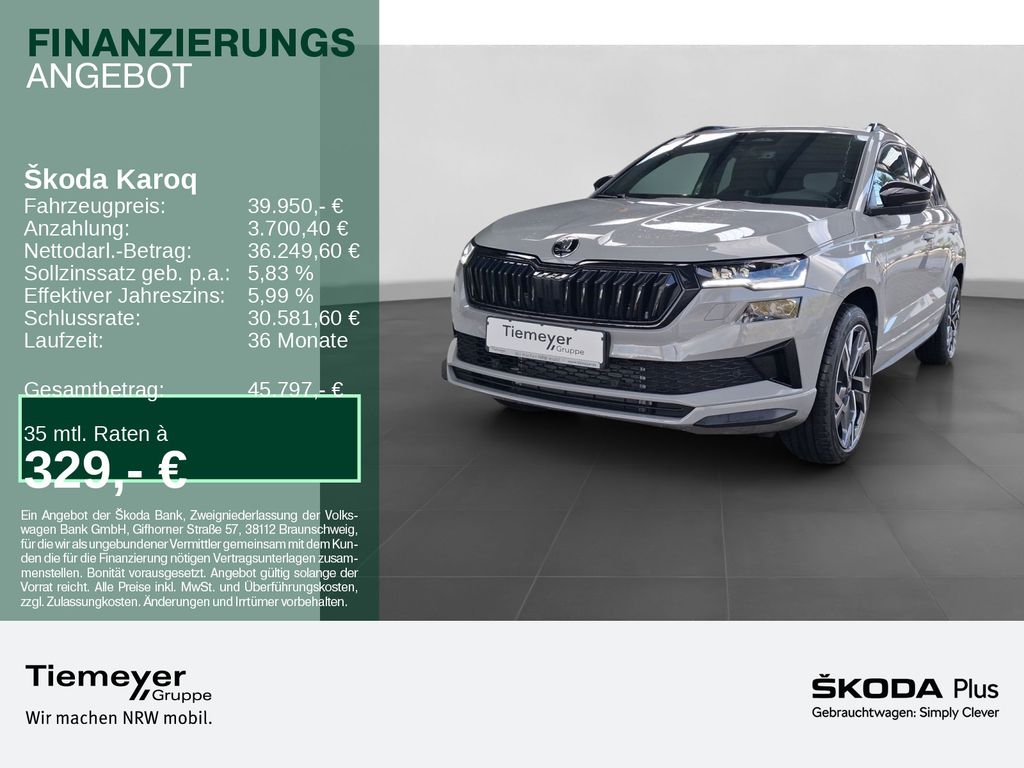 Bild des Angebotes Skoda Karoq 2.0 TSI DSG 4x4 SPORTLINE LM19 PANO MATRIX