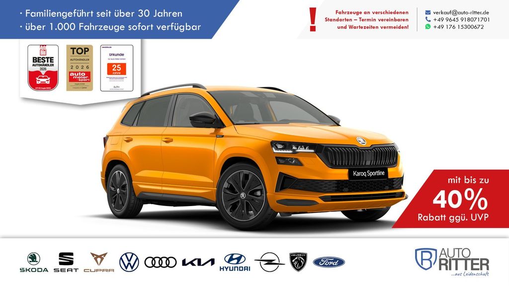 Bild des Angebotes Skoda Karoq Sportline ACC|AHK|RFK|Matrix|LED|Navi|C...