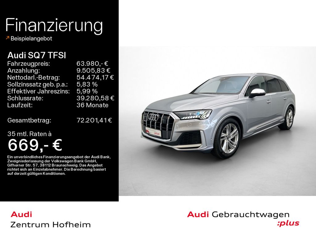 Bild des Angebotes Audi SQ7 TFSI *AHK*B&O*Sitzbel.*HUD*Memory*Navi*Luft*