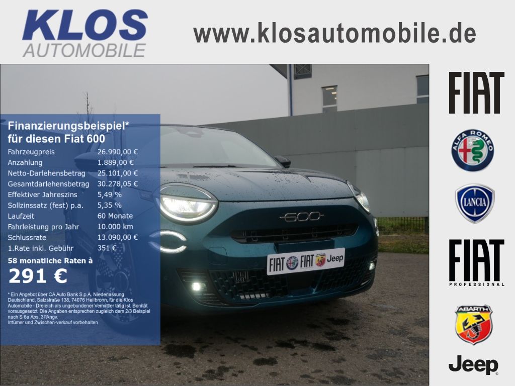 Bild des Angebotes Fiat 600 HYBRID LA PRIMA 1.2 110 PS DCT6 LED NAVI KAM