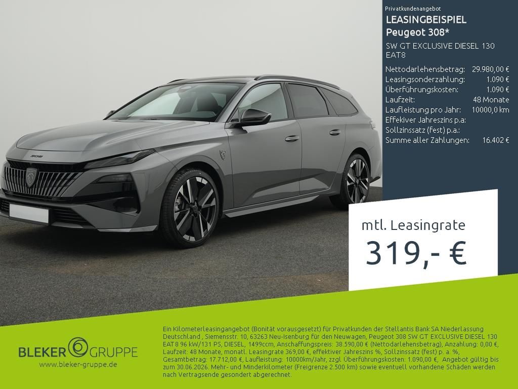 Bild des Angebotes Peugeot 308 SW GT EXCLUSIVE DIESEL 130 EAT8