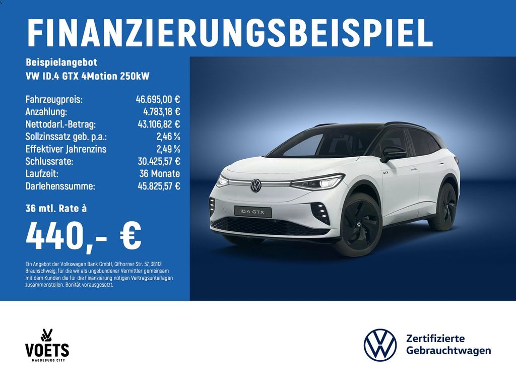 Bild des Angebotes Volkswagen ID.4 GTX 4Motion 250kW IQ-Light+AHK+PANO+ACC+HUD