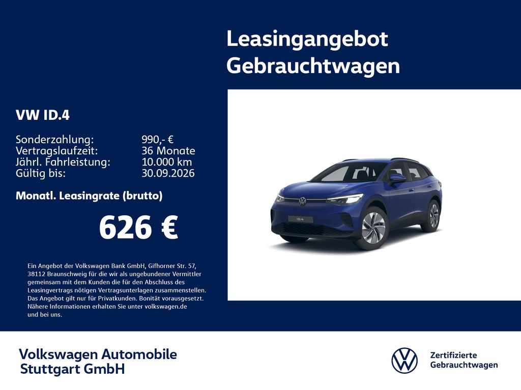 Bild des Angebotes Volkswagen ID.4 Pro Navi Kamera Stdhzg AHK ACC LED SHZ