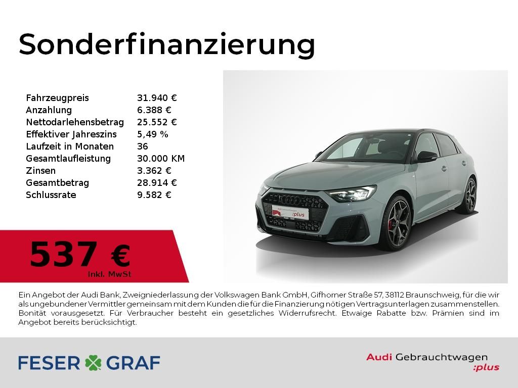 Bild des Angebotes Audi A1 Sportback S line 40 TFSI S tronic Edition/18"