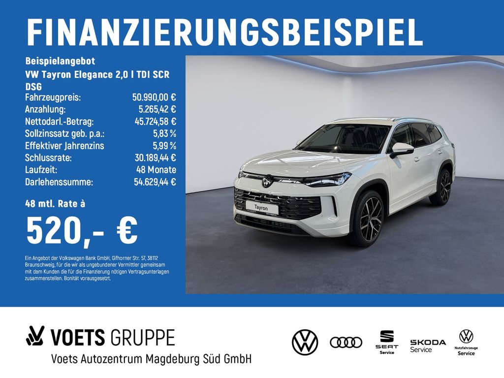 Bild des Angebotes Volkswagen Tayron Elegance 2,0 l TDI SCR DSG AHK+NAVI+LED