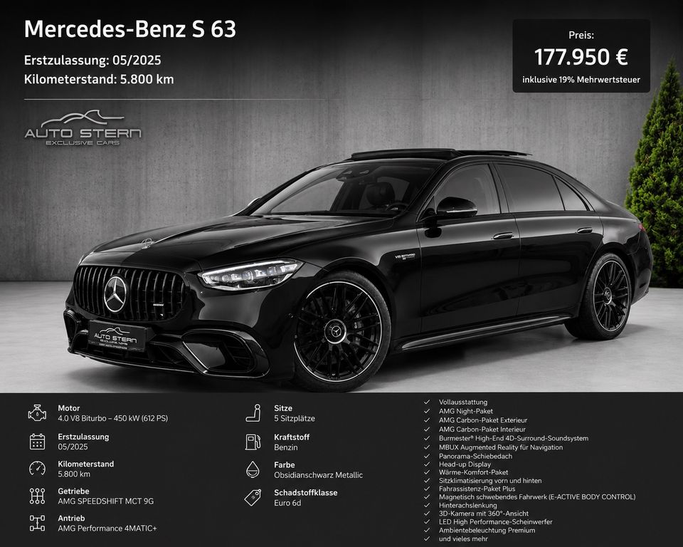 Mercedes-Benz S 63 AMG e 4Matic+ Long "VOLLAUSSTATTUNG"