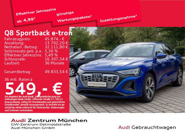 Bild des Angebotes Audi Q8 Sportback e-tron 55 qu. S line Pano/Matrix/Hu