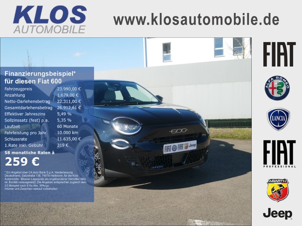 Bild des Angebotes Fiat 600 HYBRID ICON 1.2 110 PS DCT6 KOMFORT NAVI KAM