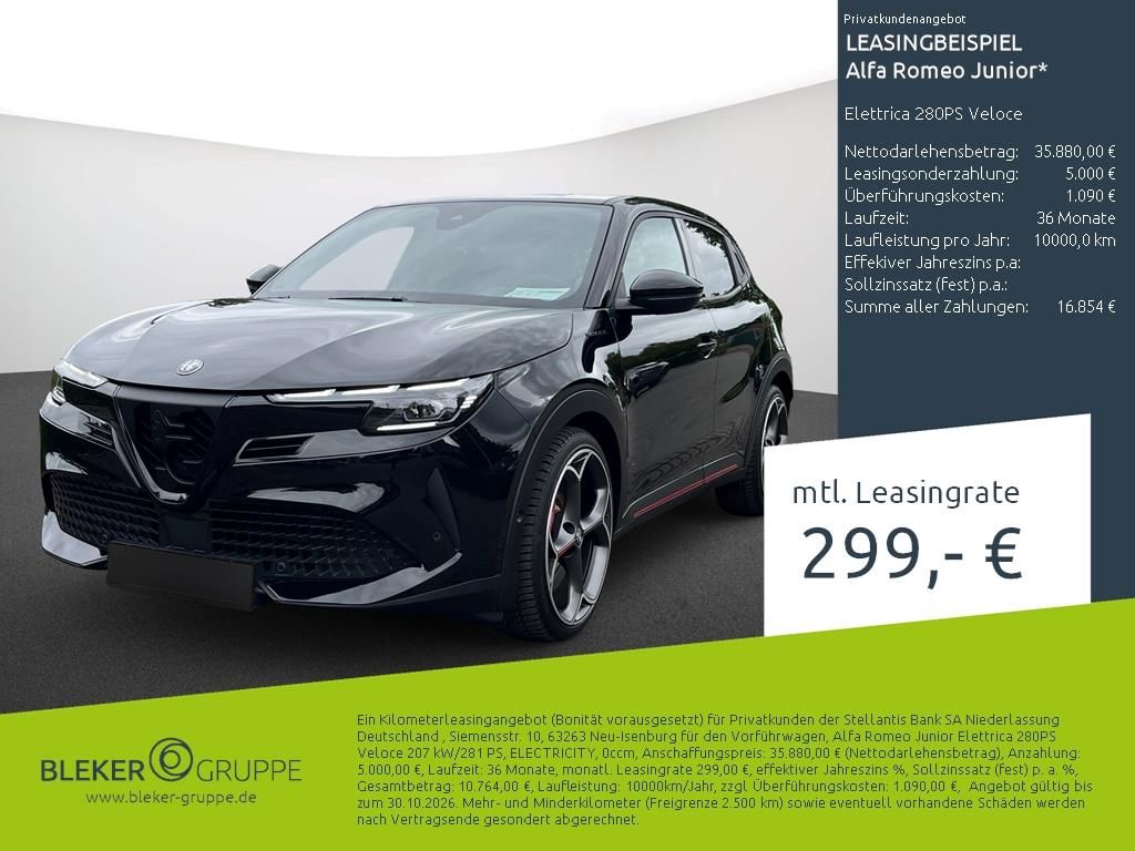 Bild des Angebotes Alfa Romeo Junior Elettrica 280PS Veloce