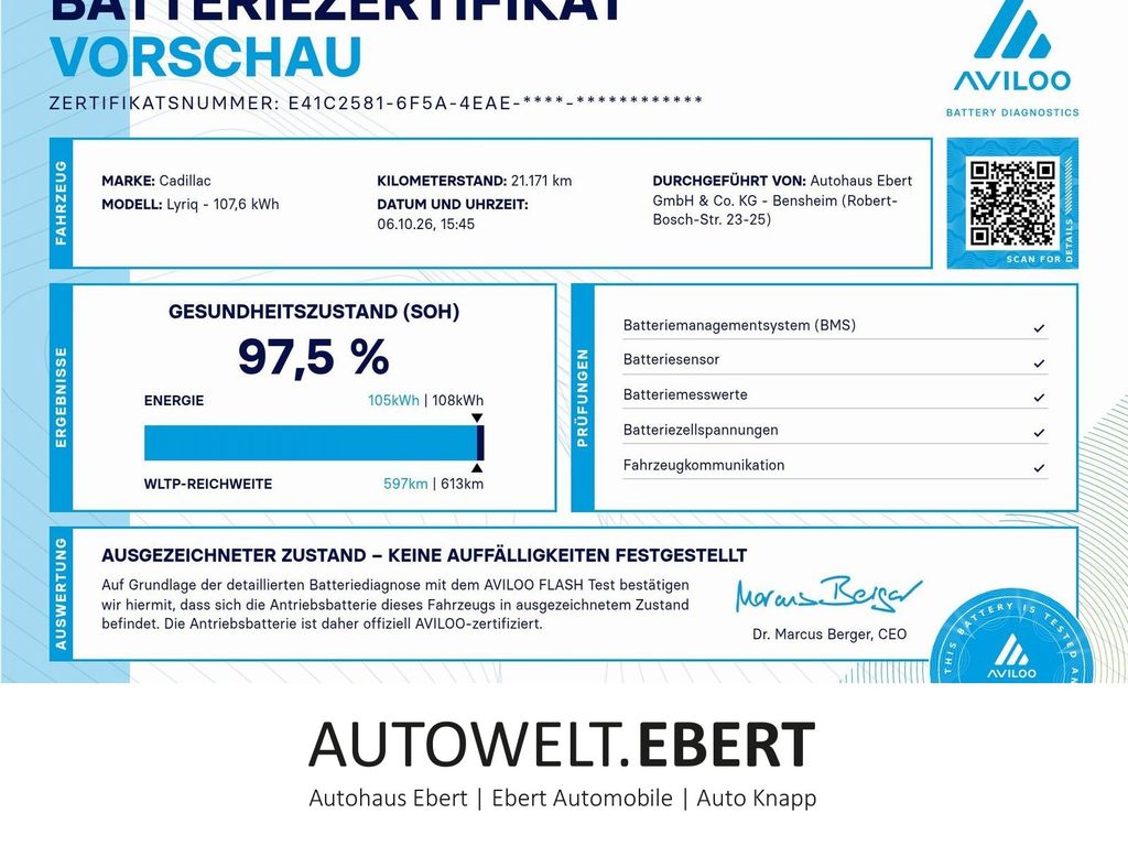 Bild des Angebotes Cadillac Lyriq AWD Luxury/PANO-DACH/AKG/MASSAGE/ACC/360°K