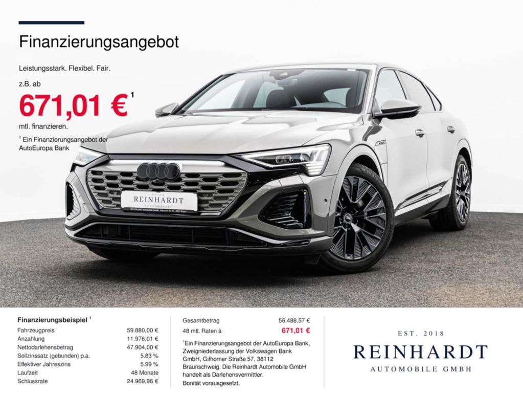Audi Q8 E-TRON SPORTBACK 55 2x S LINE BLACK/MTRIX/ACC