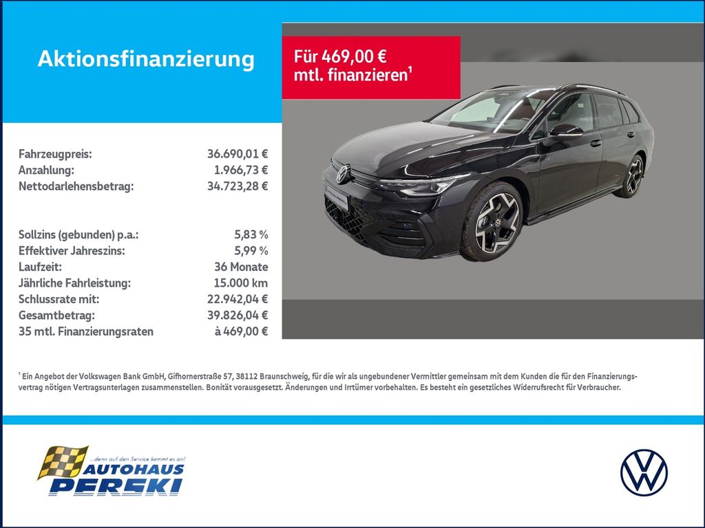 Bild des Angebotes Volkswagen Golf VIII 8 Variant 2.0 TDI R-Line DSG Black Sty