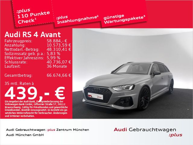 Bild des Angebotes Audi RS4 Avant tiptr. Sportabgas/B&O/Navi+