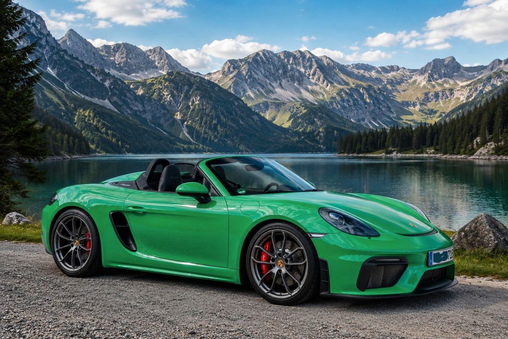 Bild des Angebotes Porsche 718 Spyder Cabrio pythongrün, wenig km, 1. Hd