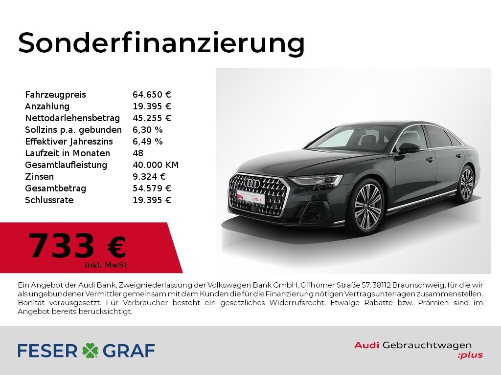 Bild des Angebotes Audi A8 60 TFSIe qu HUD,HDMatrix,Leder,B&O,Sitzbel,Ka