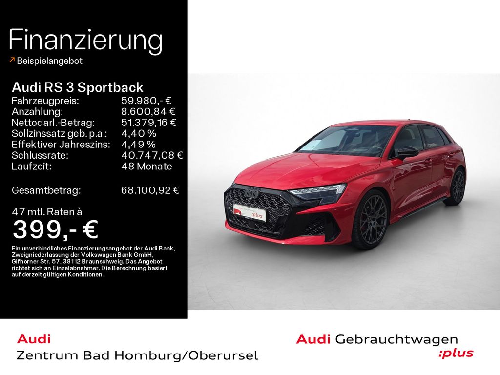 Bild des Angebotes Audi RS 3 Sportback*280 km/h*Sonos*HUD*Matrix*Virtual