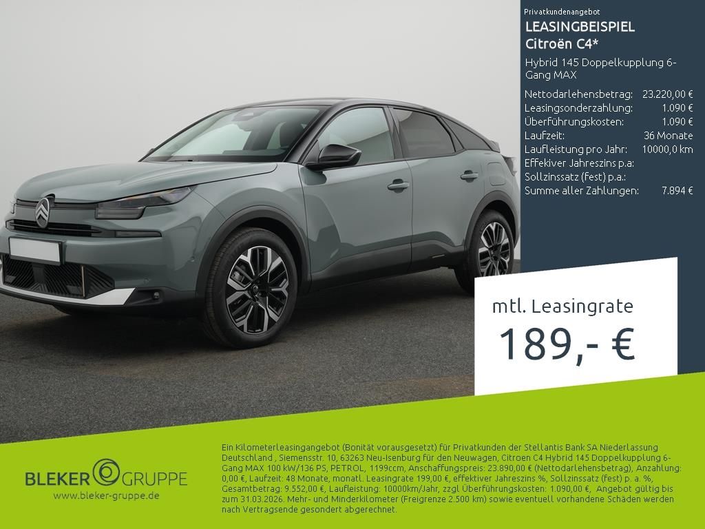 Bild des Angebotes Citroën C4 Hybrid 145 Doppelkupplung 6-Gang MAX